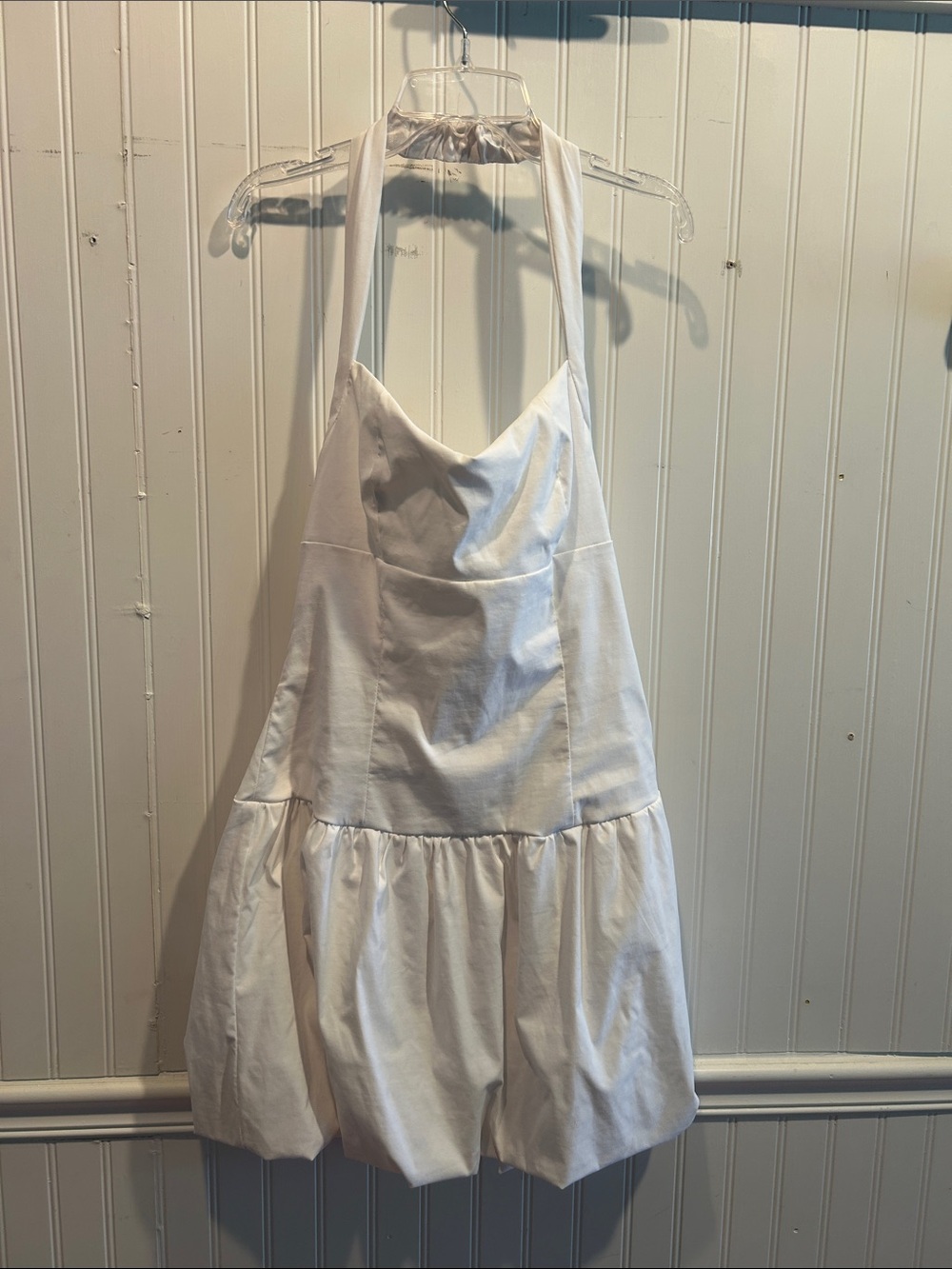 White Halter Sundress - Classic Summer Bubble Dress